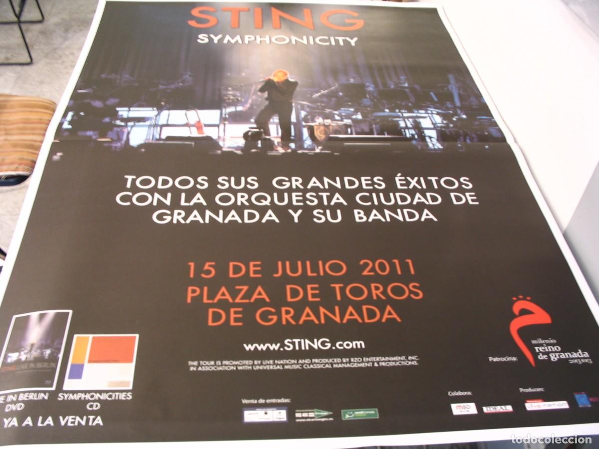 Fotos de Cantores: STING CARTEL ORIGINAL 2011 Granada Symphonicity Police TOUR 140x100 26 B
