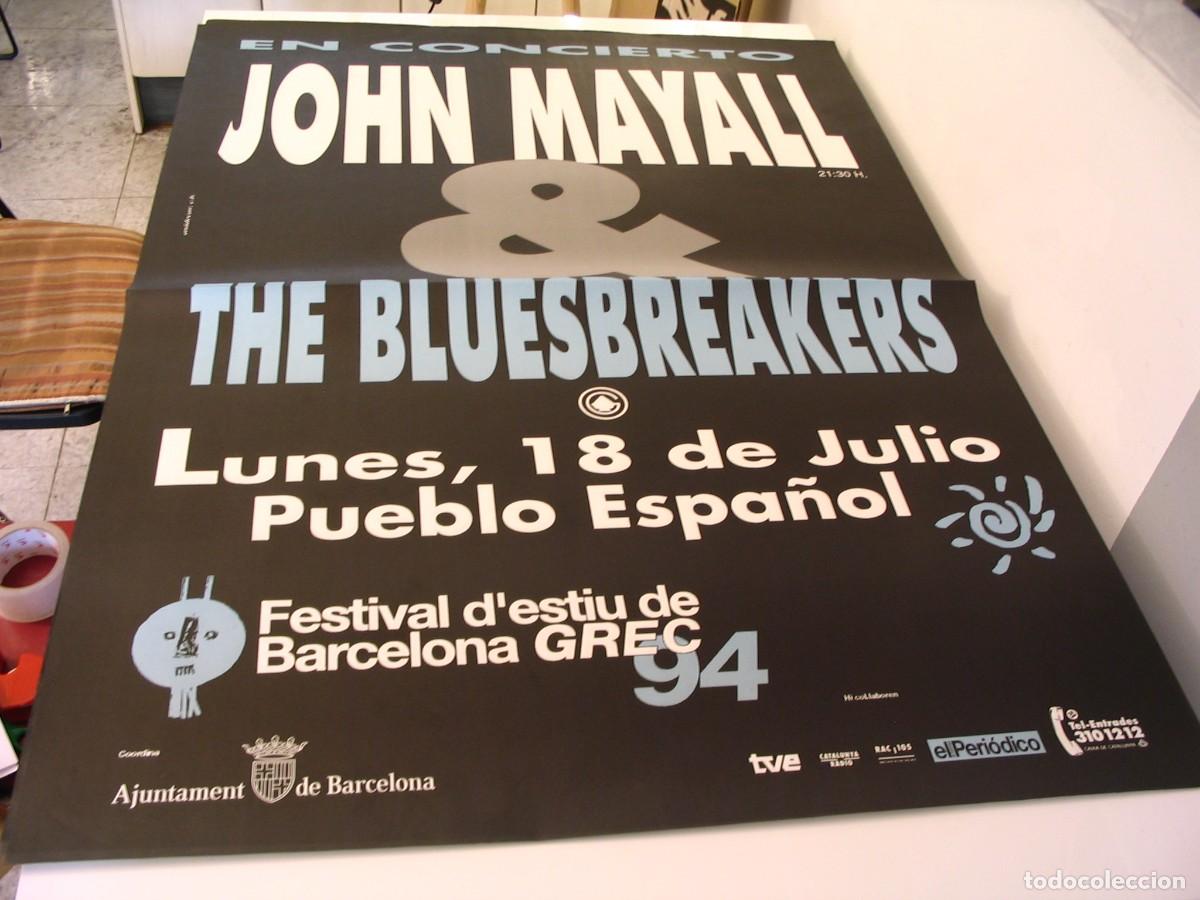 Fotos von Musikern: JOHN MAYALL & Bluesbreakers CARTEL ORIGINAL 1994 Barcelona TOUR 130x90 26 B