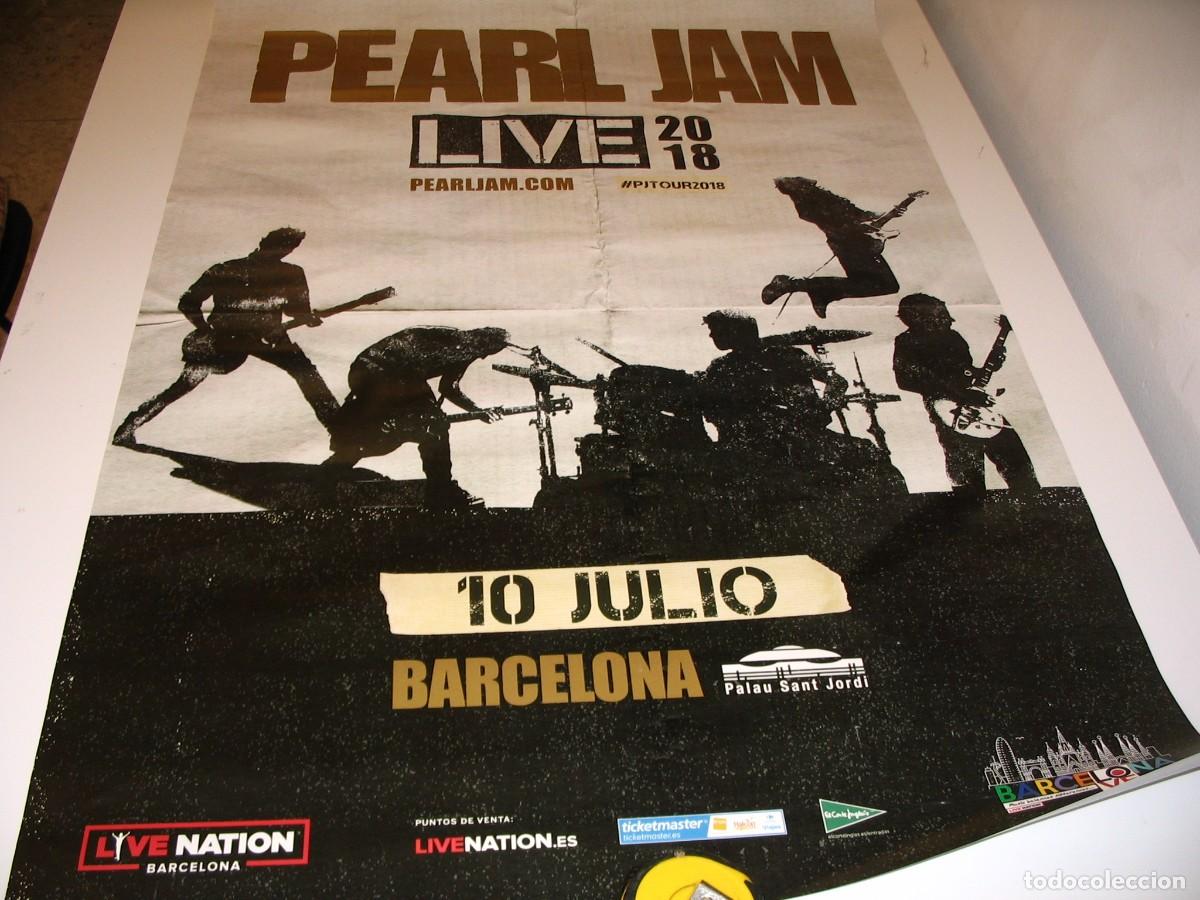 Fotos de Cantantes: PEARL JAM CARTEL ORIGINAL 2018 Barcelona TOUR 100x70 26 B