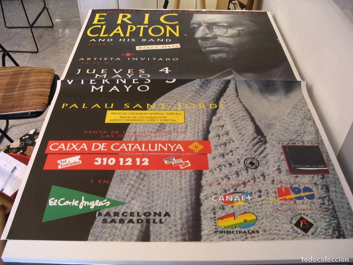 Fotos von Musikern: ERIC CLAPTON & his band CARTEL ORIGINAL Barcelona 1995 TOUR 130x90 26 B