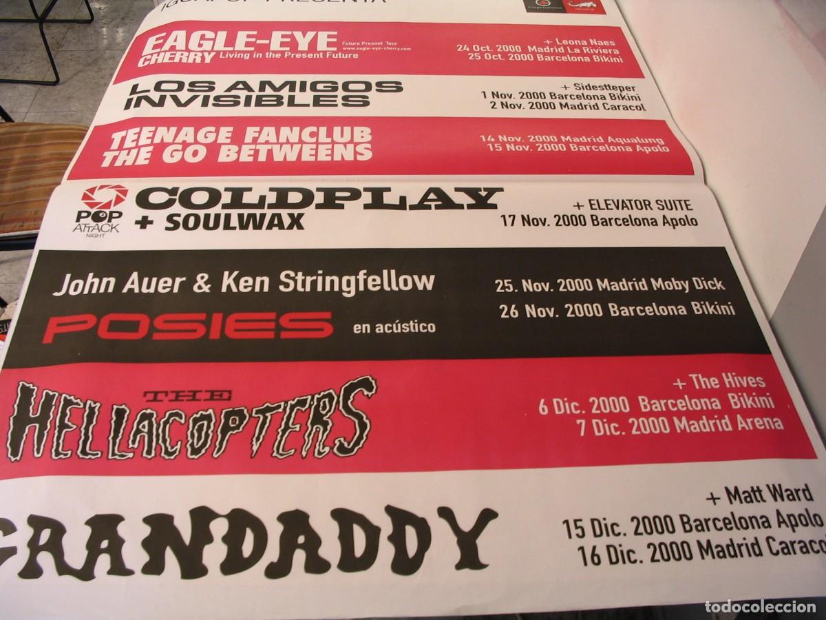 Fotos de Cantantes: EAGLE EYE CHERRY COLDPLAY HELLACOPTERS Posies CARTEL ORIGINAL 2000 TOUR 140x100 26 B