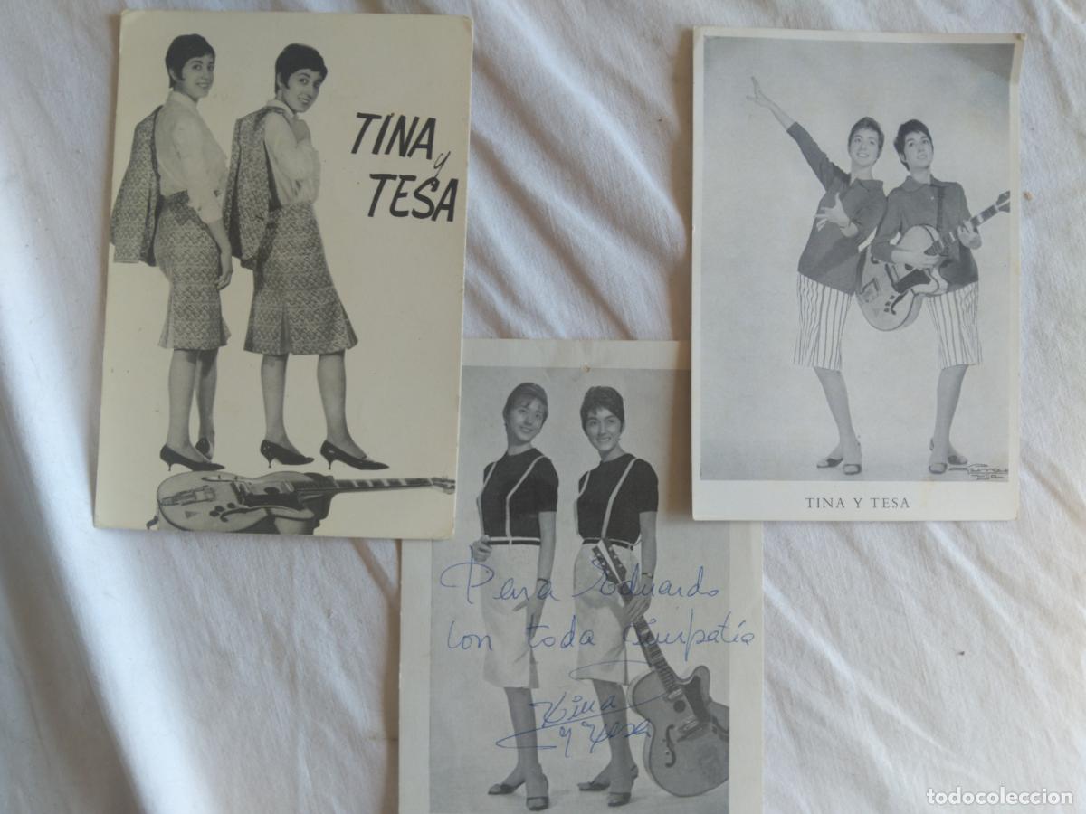 Fotos de Cantantes: TINA Y TESA. 3 FOTOS UNA DE ELLA CON DEDICATORIA AUTOGRAFA.