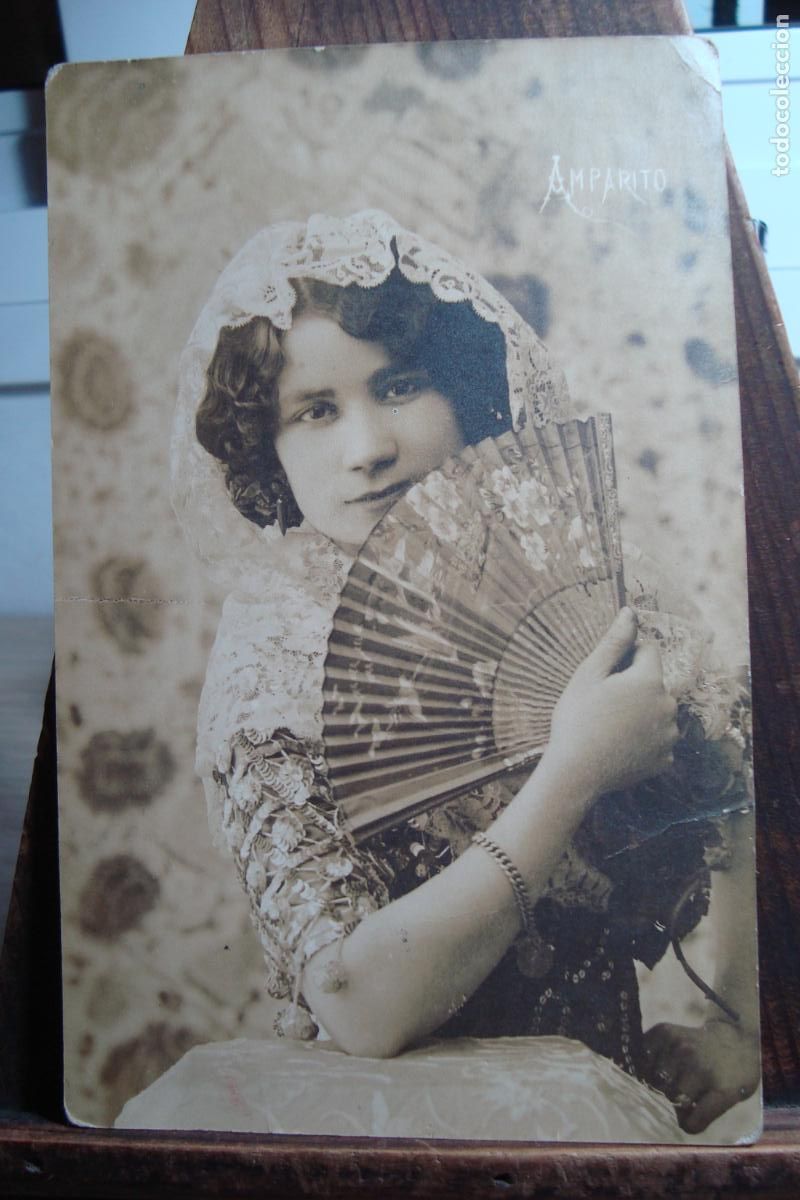 Fotos de Cantantes: ANTIGUA POSTAL FOTOGRAFICA ACTRIZ VEDETTE COUPLE? AMPARITO. MAISON DU NEGRE PARIS.