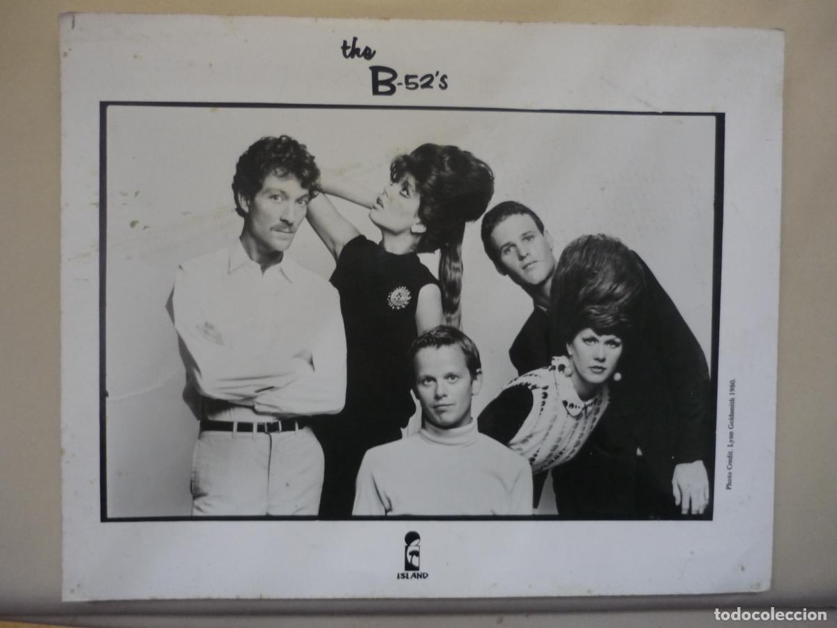 Fotos de Cantantes: the b-52's - foto original b/n - musical group - Kate Pierson Fred Schneider Keith Strickland