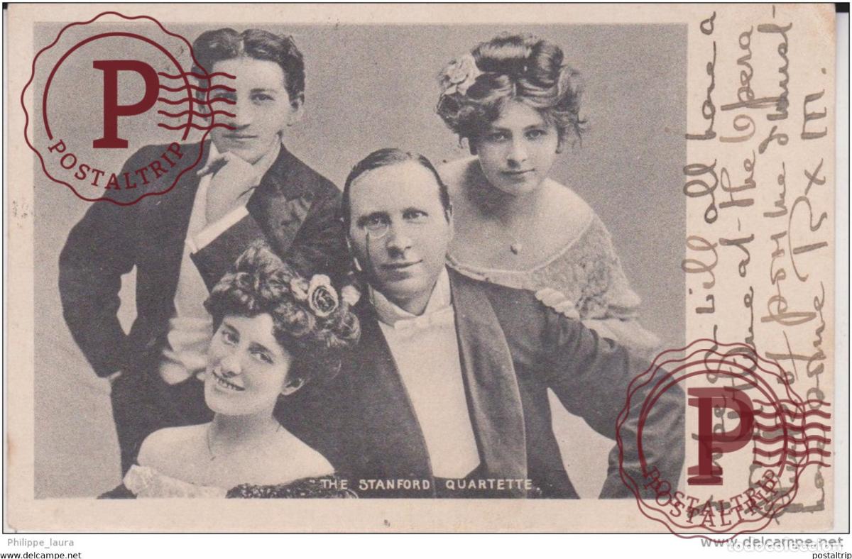 Fotos de Cantantes: the stanford quartette 1906