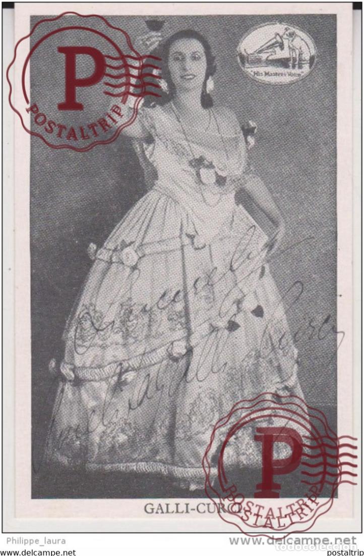 Photos of Singers: original signature Galli curci amelita victor postcard as violetta