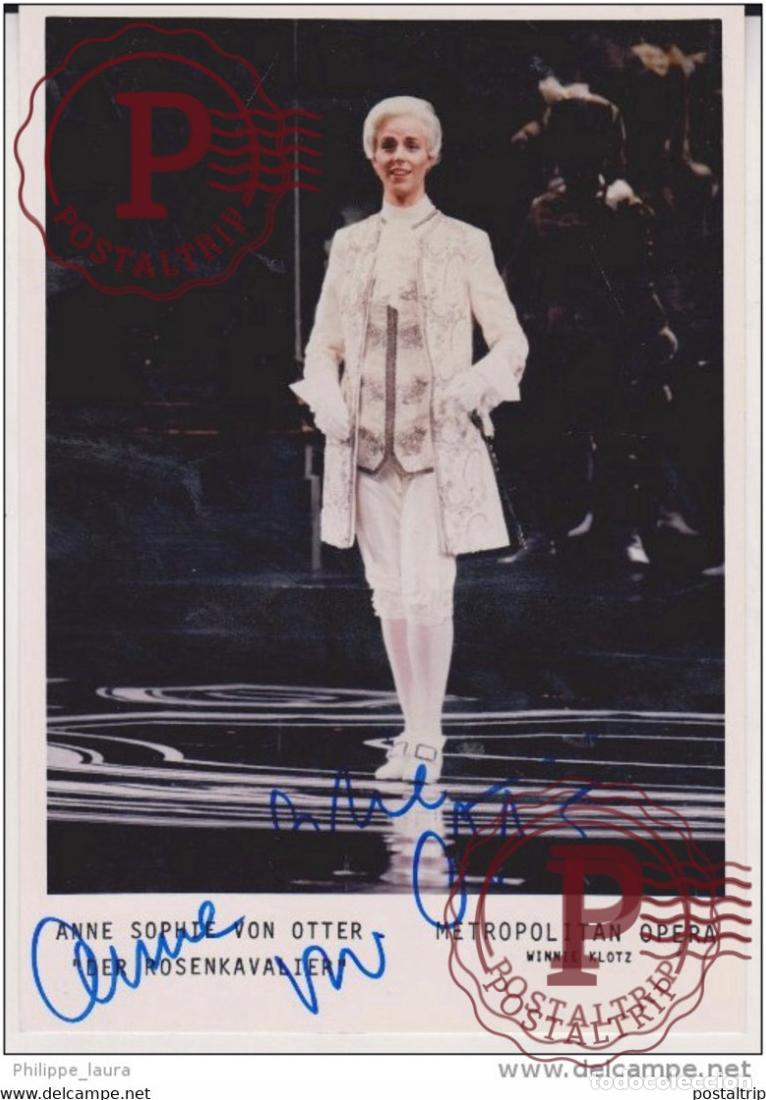 Fotos de Cantantes: original signature anne sophie von otter as Octavian metropolitan opera winnie klotz