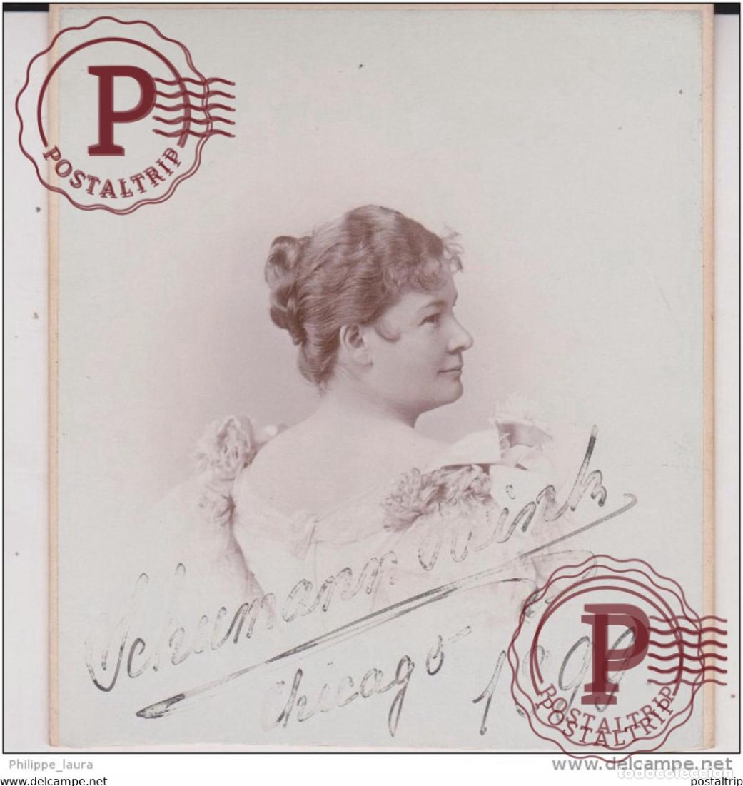 Fotos de Cantantes: schumann heink fabulous signed cabinet photo trimmed t 4*5 chicago 1899
