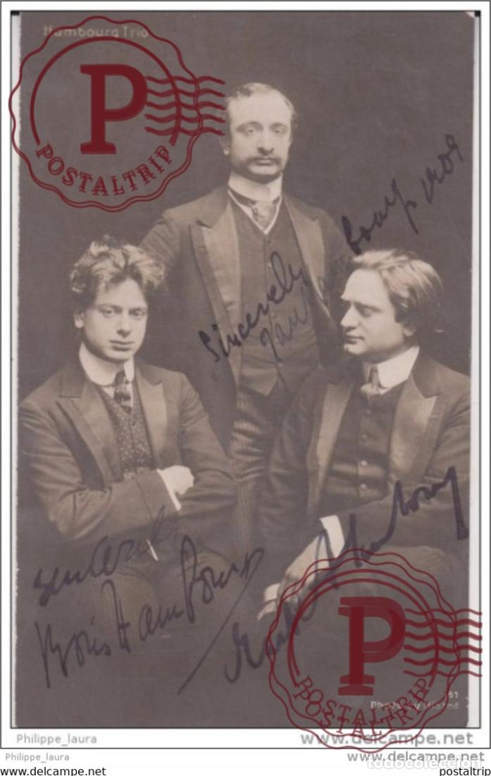 Fotos de Cantantes: Hamourg trio splendid and rare cpa signed by the three hamourg brothers Mark, boris and Jan