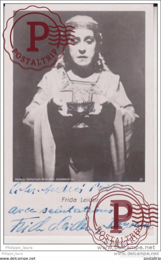 Fotos de Cantantes: origanal signature Frida Leider fine bayreuth spc as isolde April 18, 1888 - June 4, 1975