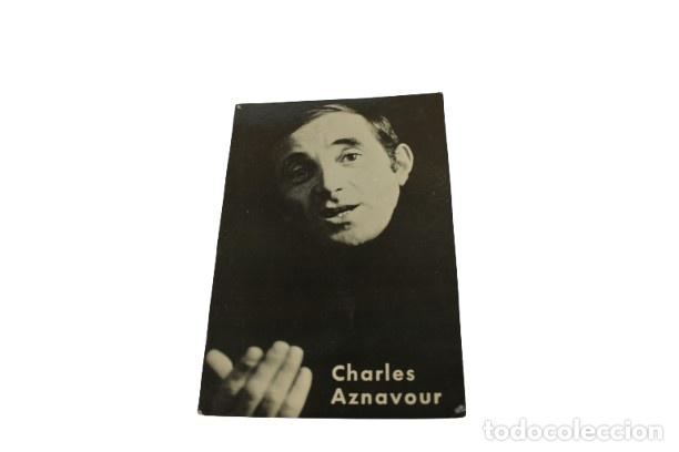 Fotos de Cantantes: Tarjeta Promocional del Cantante Charles Aznavour