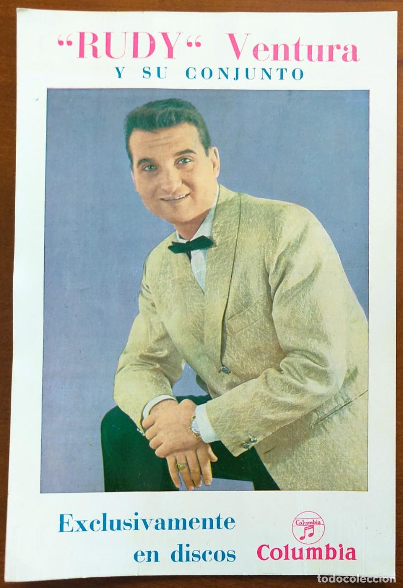Fotos de Cantantes: TARJETA PROMOCIONAL RUDY VENTURA Y SU CONJUNTO - EXCLUSIVAMENTE EN DISCOS COLUMBIA