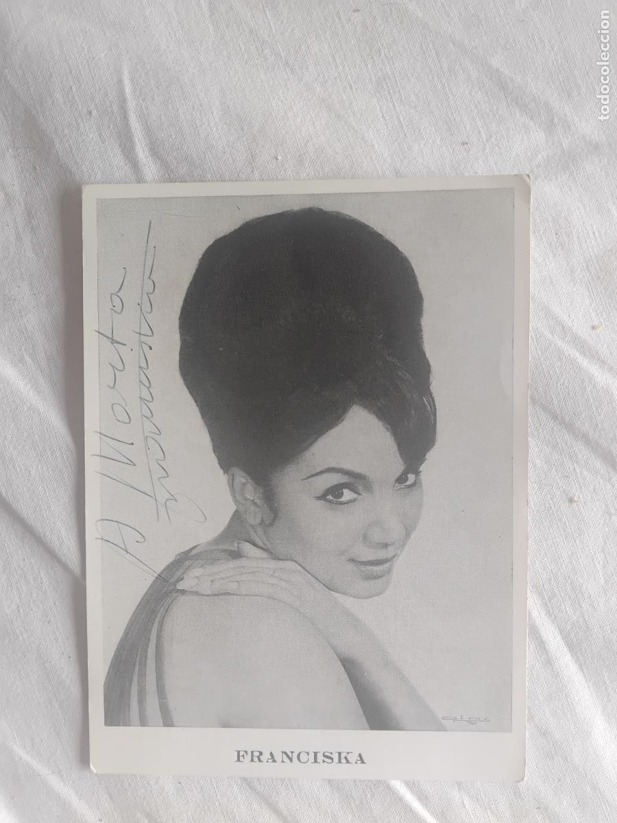 Fotos von Musikern: FRANCISKA. FOTO PUBLICITARIA FIRMADA Y DEDICADA DE LA CANTANTE.