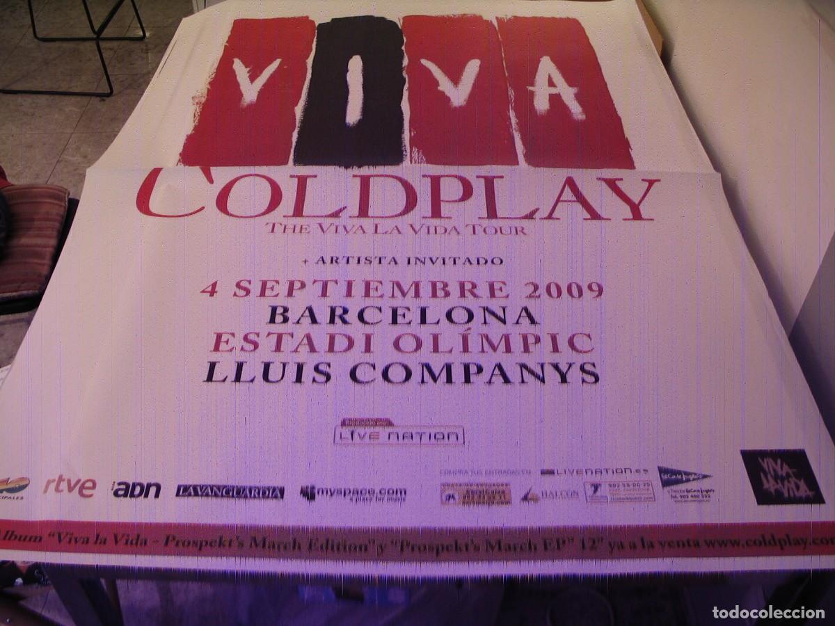 Fotos de Cantantes: CODPLAY CARTEL ORIGINAL Viva la vida 2009 Barcelona TOUR 140x100 26 B