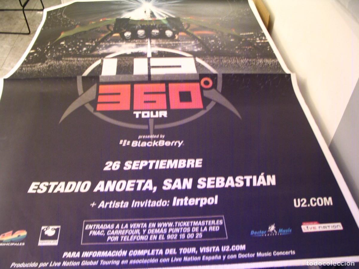 Fotos de Cantantes: U2 + Interpol CARTEL ORIGINAL 2010 San Sebastian TOUR 140x100 26 B