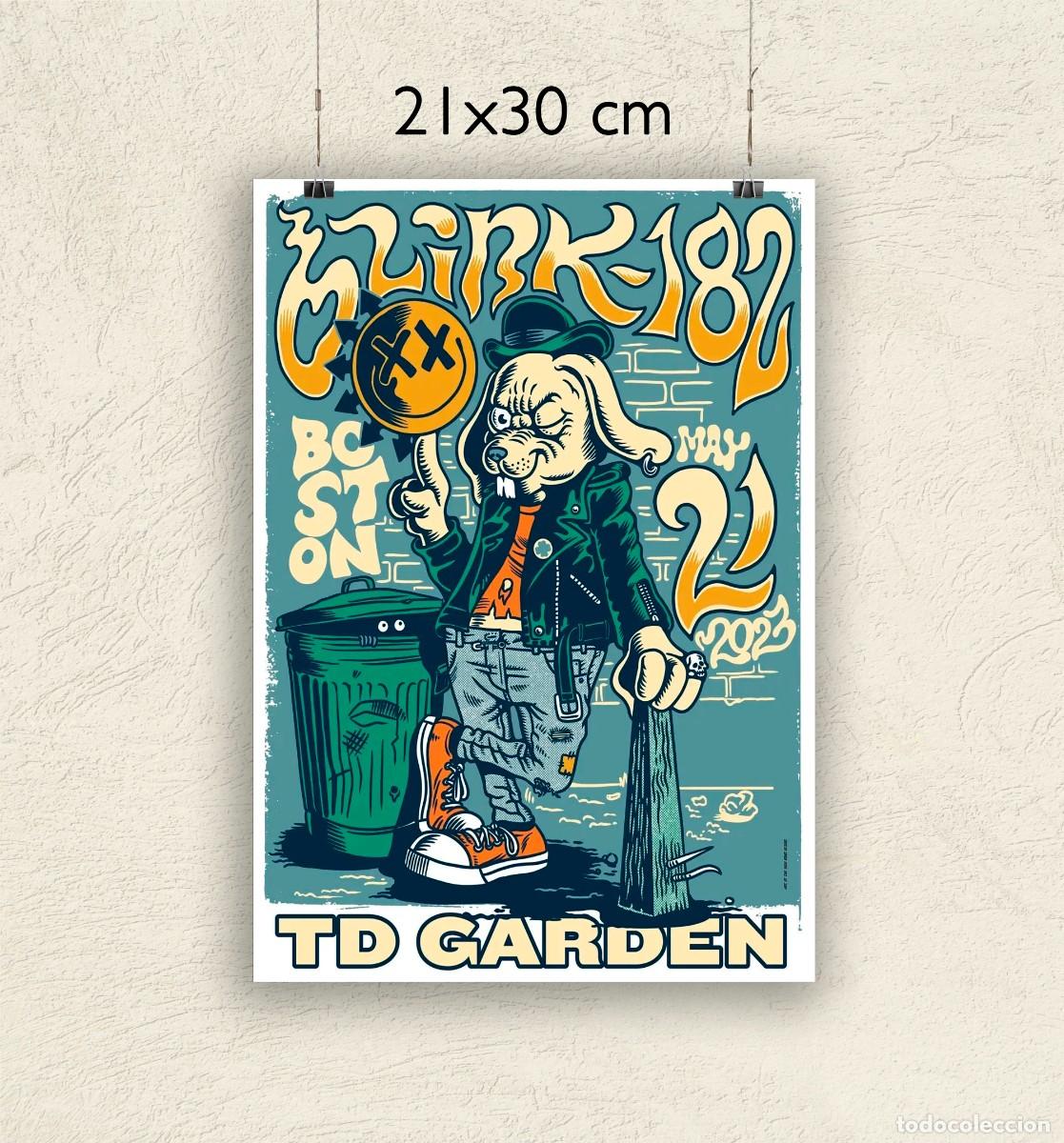 Fotos de Cantantes: Reproducci&oacute;n P&oacute;ster Blink 182 Bostod TD garden - Tama&ntilde;o 21x30 cm