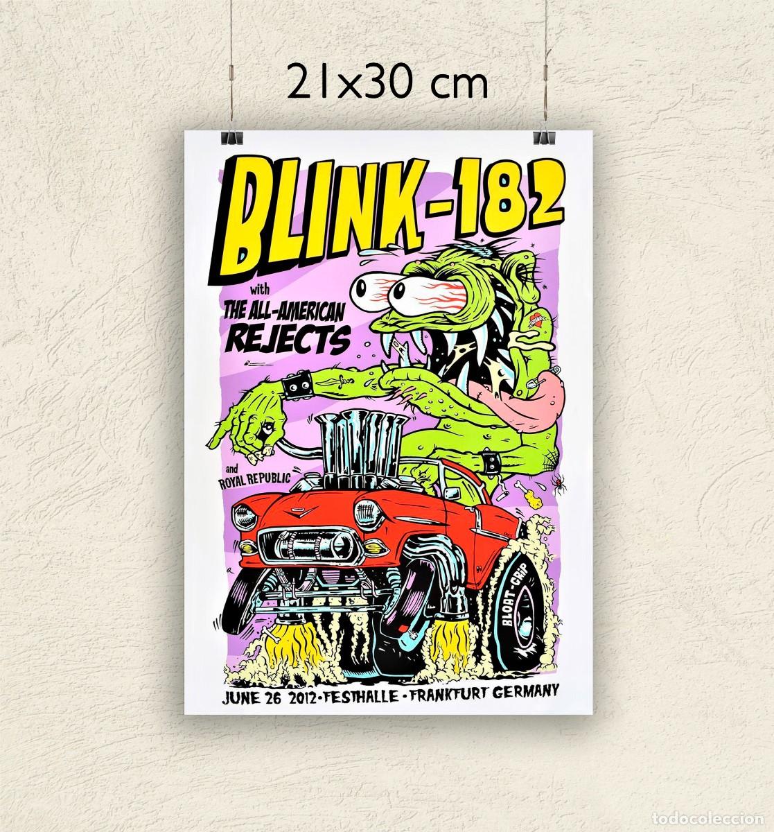Fotos de Cantantes: Reproducci&oacute;n P&oacute;ster Blink 182 Frankfurt 2012 - Tama&ntilde;o 21x30 cm