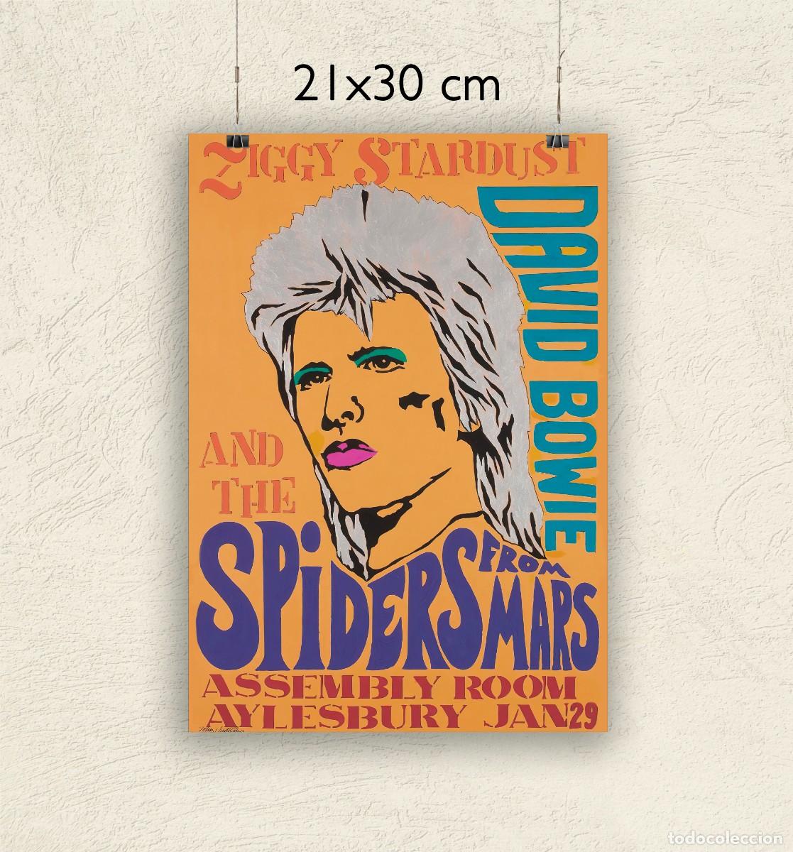 Fotos de Cantantes: Reproducci&oacute;n P&oacute;ster David Bowie Ziggi Stardust - Tama&ntilde;o 21x30 cm