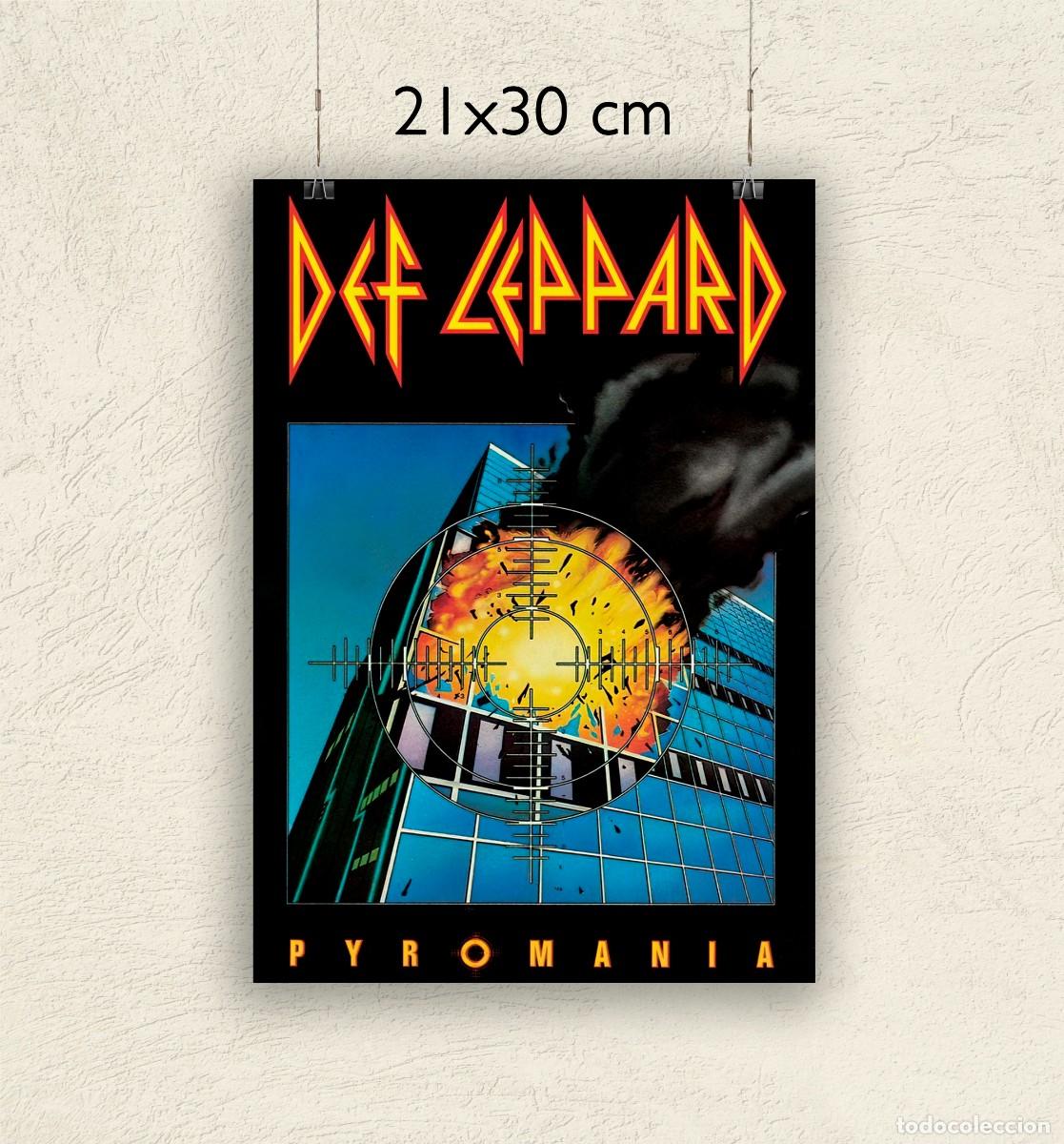 Fotos de Cantantes: Reproducci&oacute;n P&oacute;ster Def Leppard - Pyromania - Tama&ntilde;o 21x30 cm