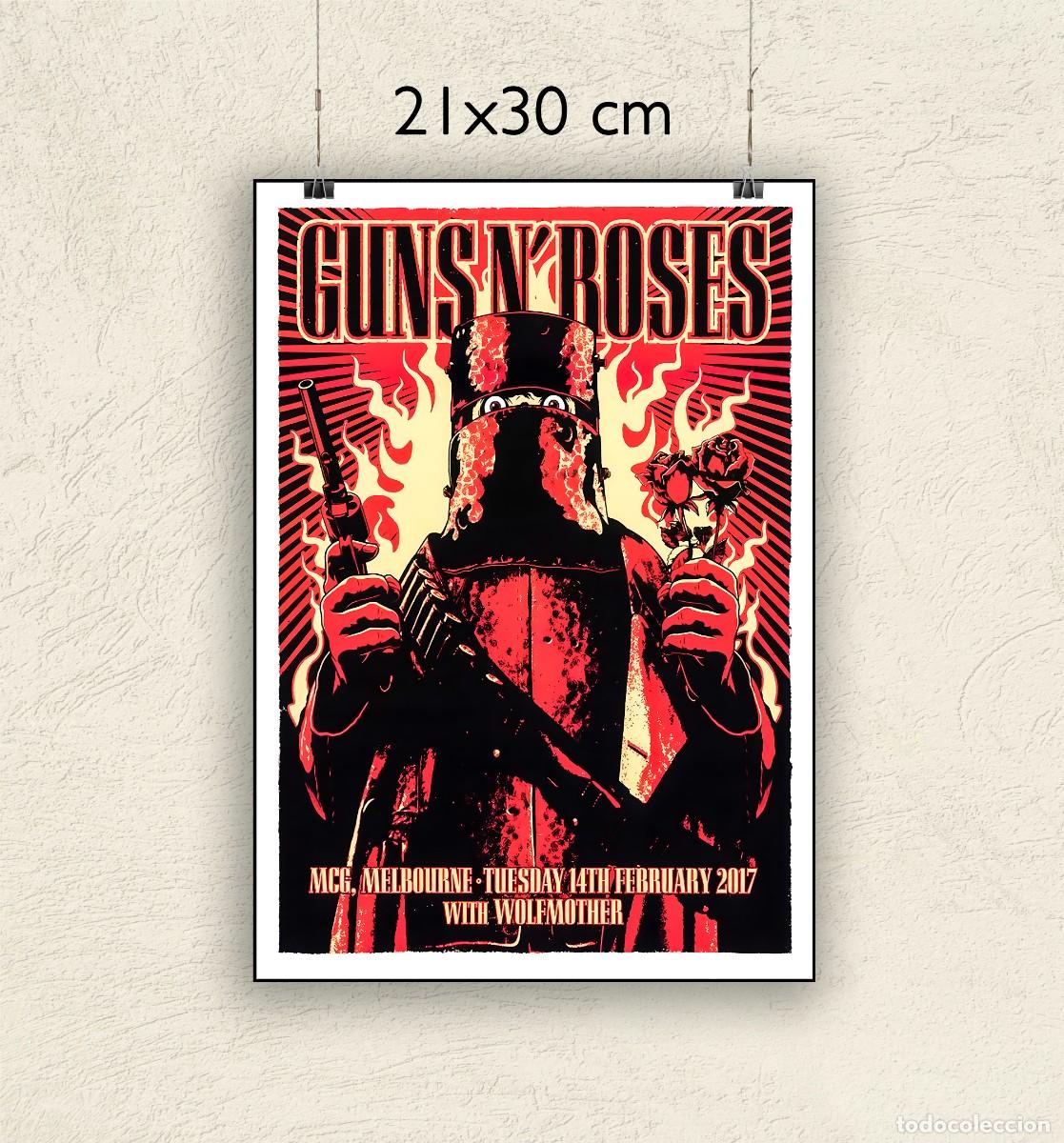 Fotos de Cantantes: Reproducci&oacute;n P&oacute;ster Guns n Roses - Melbourne 2017 - Tama&ntilde;o 21x30 cm
