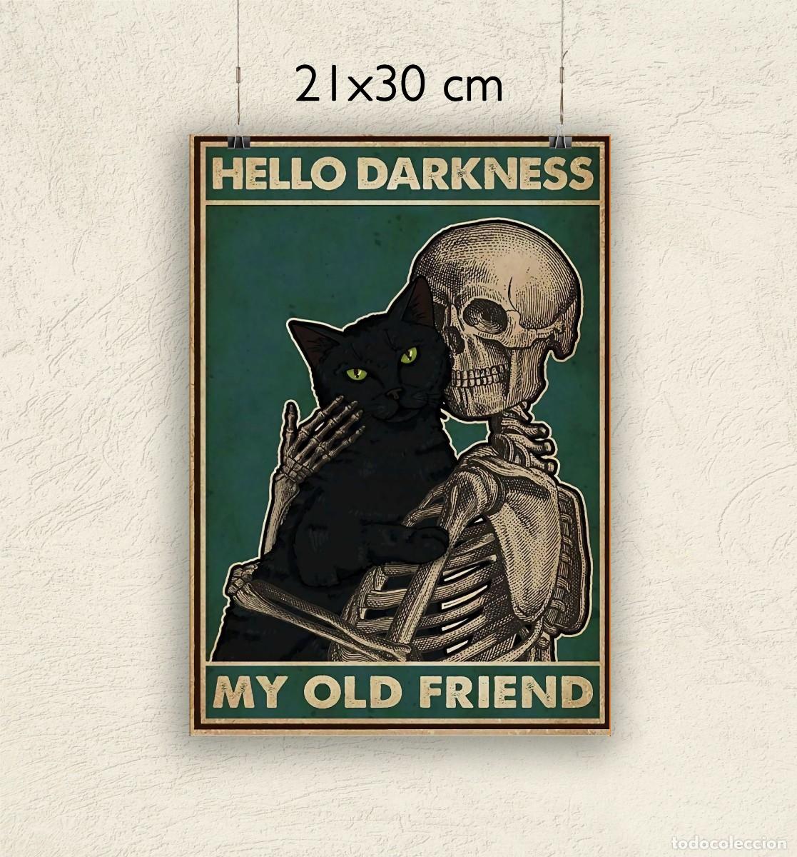 Fotos de Cantantes: Reproducci&oacute;n P&oacute;ster Hello Darkness my old friend - Tama&ntilde;o 21x30 cm