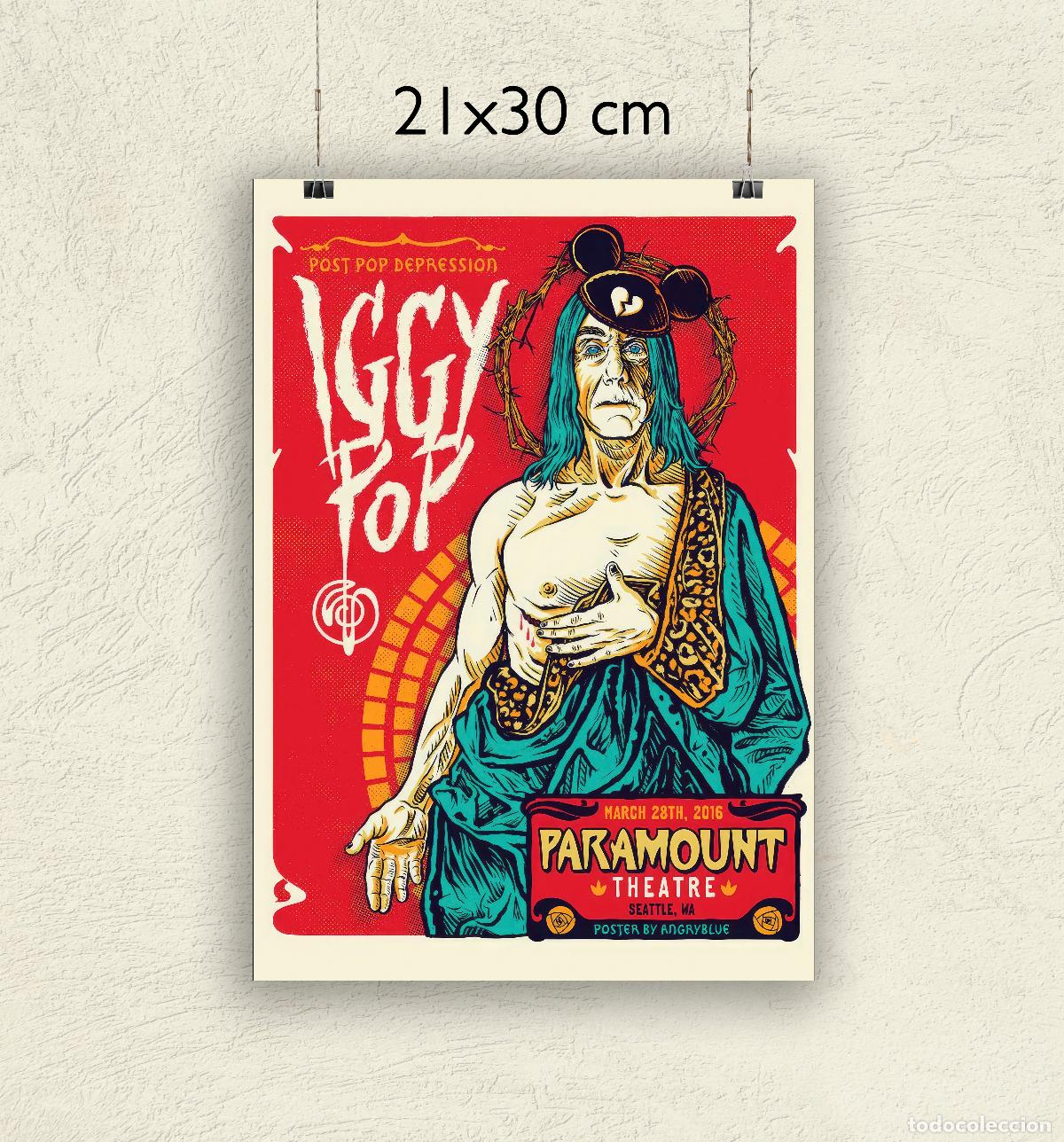 Fotos de Cantantes: Reproducci&oacute;n P&oacute;ster IGGY POP (Seattle, USA) - Tama&ntilde;o 21x30 cm