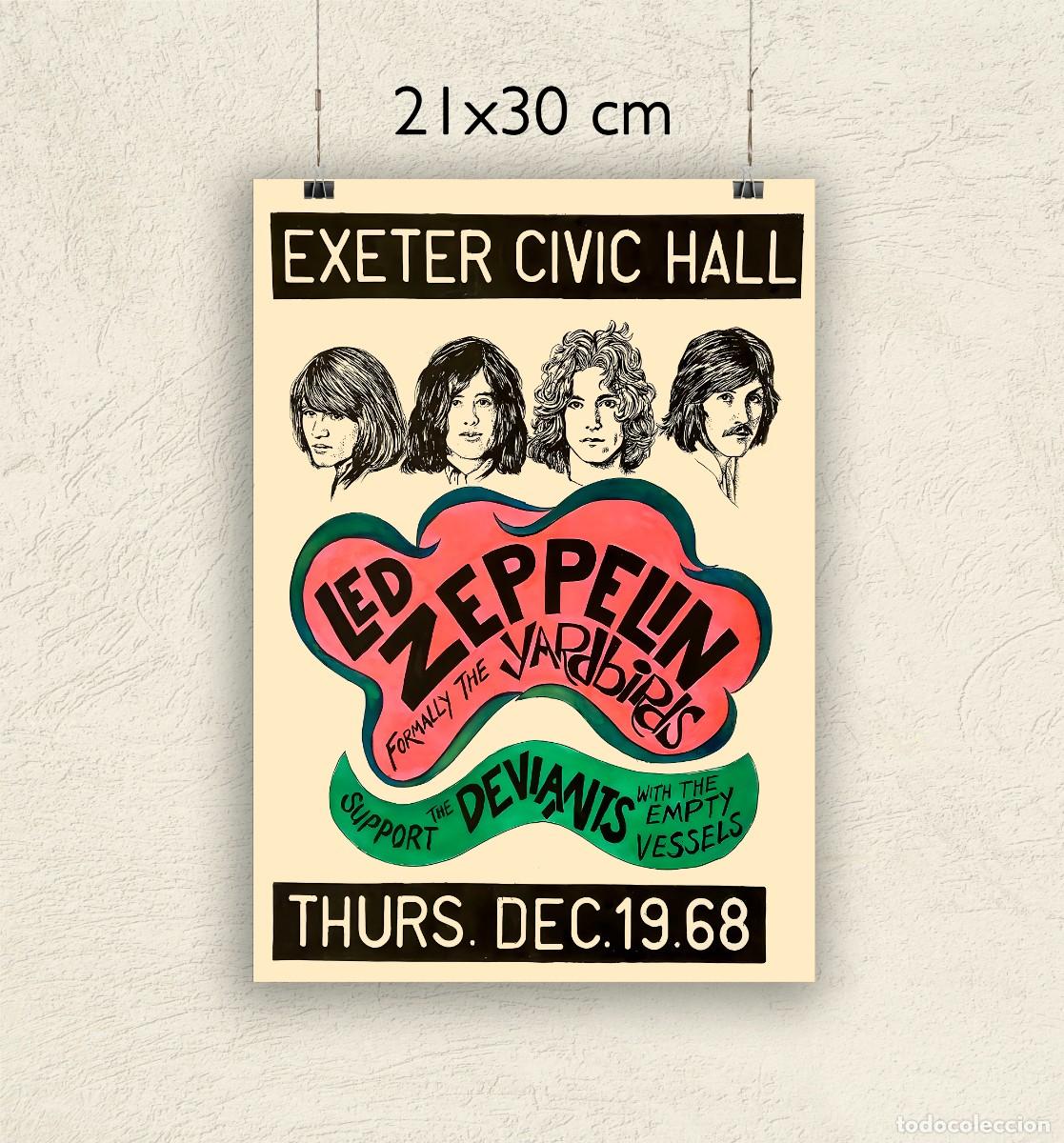Fotos de Cantantes: Reproducci&oacute;n P&oacute;ster Led Zeppelin - Exeter Civic Hall - Tama&ntilde;o 21x30 cm