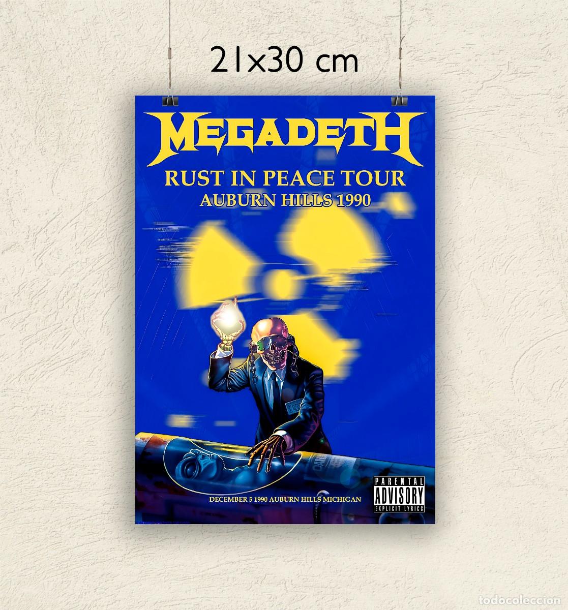 Fotos de Cantantes: Reproducci&oacute;n P&oacute;ster Megadeth - Rust in Peace Tour - Tama&ntilde;o 21x30 cm