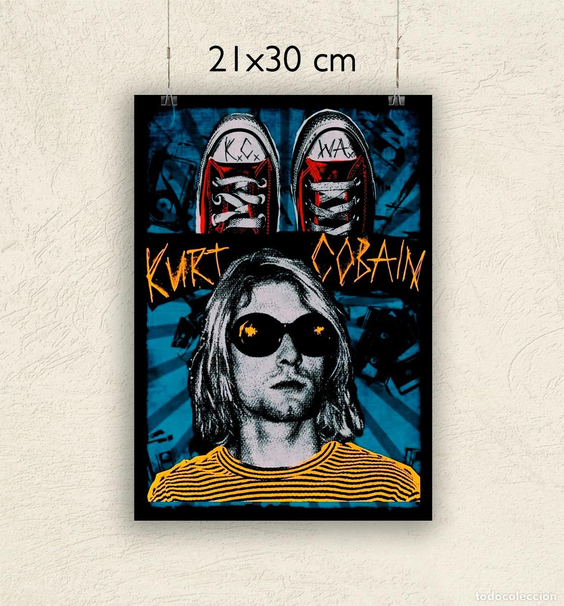 Fotos de Cantantes: Reproducci&oacute;n P&oacute;ster NIrvana - Kurt Cobain - Tama&ntilde;o 21x30 cm
