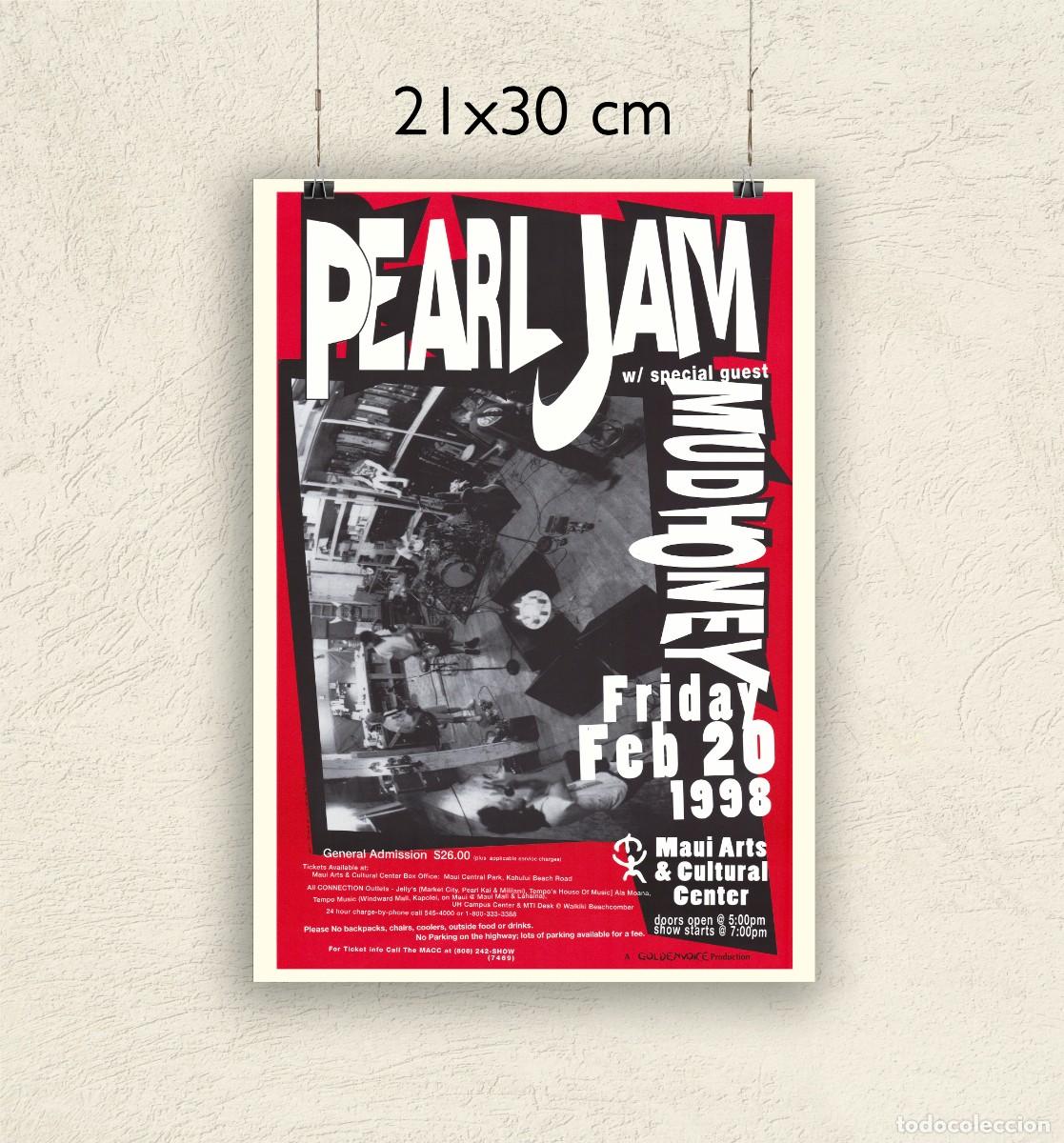 Fotos de Cantantes: Reproducci&oacute;n P&oacute;ster Pearl Jam - Mudhoney - Tama&ntilde;o 21x30 cm
