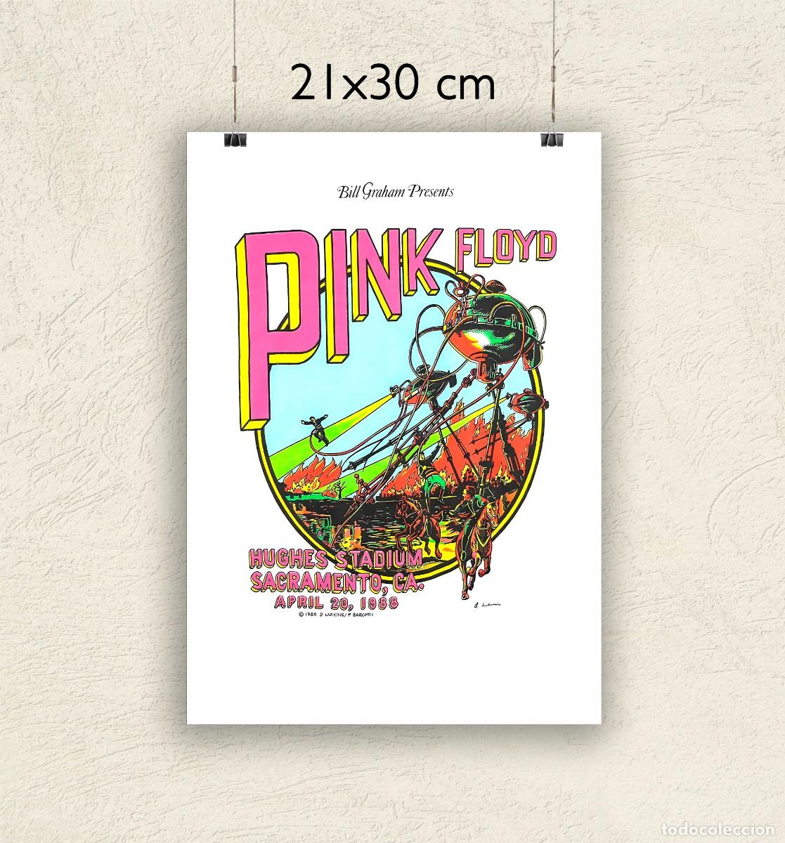 Fotos de Cantantes: Reproducci&oacute;n P&oacute;ster Pink Floyd - Sacramento 1988 - Tama&ntilde;o 21x30 cm