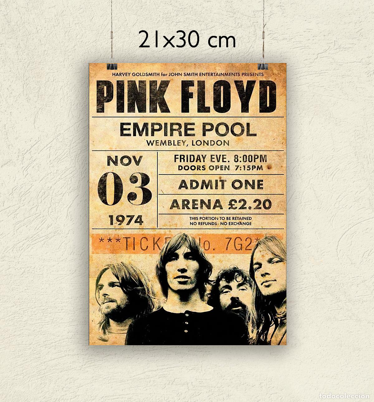 Fotos de Cantantes: Reproducci&oacute;n P&oacute;ster Pink Floyd - Empire Pool - Tama&ntilde;o 21x30 cm