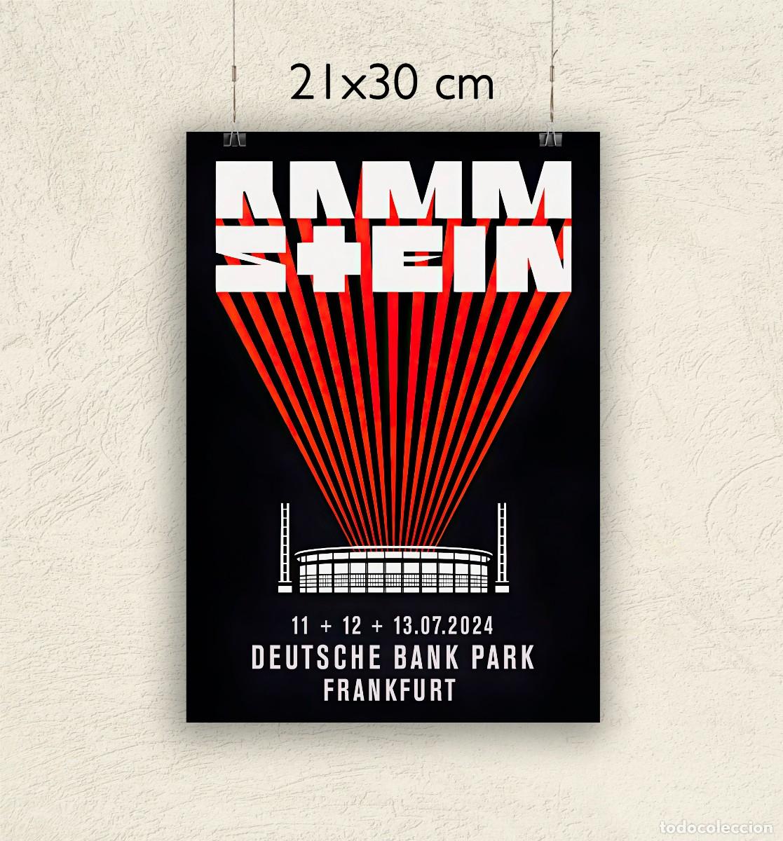 Fotos de Cantantes: Reproducci&oacute;n P&oacute;ster Rammstein Frankfurt 2024 - Tama&ntilde;o 21x30 cm