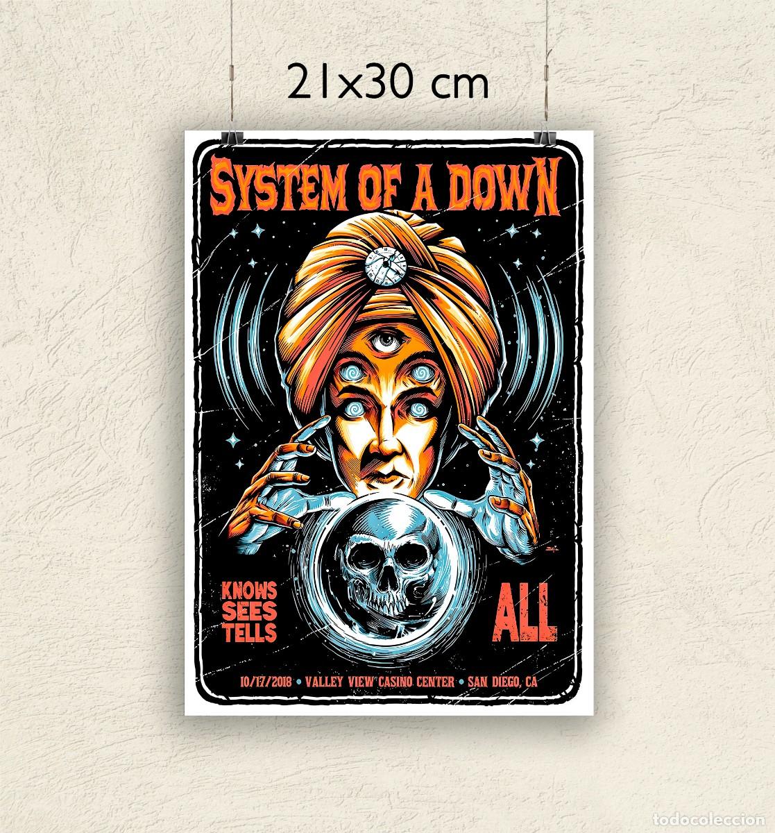 Fotos de Cantantes: Reproducci&oacute;n P&oacute;ster System of a down - Tama&ntilde;o 21x30 cm