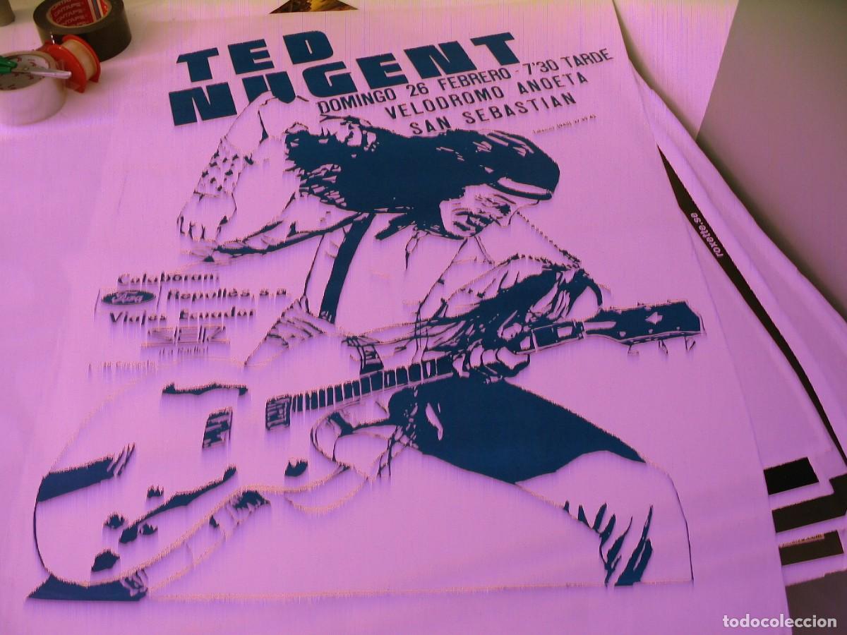 Fotos de Cantantes: TED NUGENT CARTEL ORIGINAL 1984 San Sebastian TOUR 90x65 26