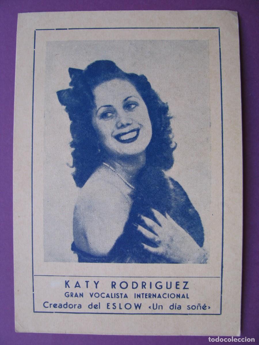 Fotos de Cantantes: POSTAL DE LA CANTANTE KATY RODRIGUEZ. CREADORA DEL ESLOW UN DIA SO&Ntilde;&Eacute;. 14X10 CM
