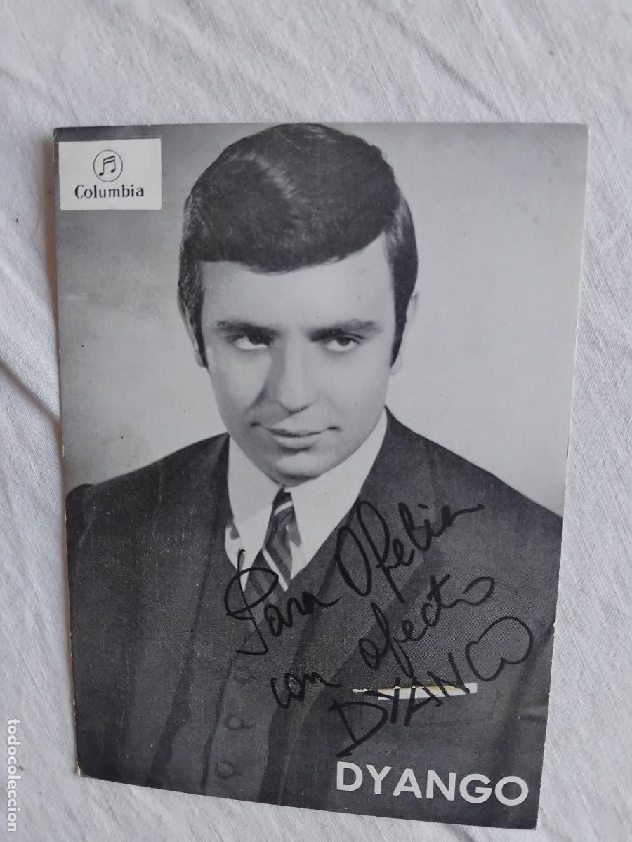 Fotos de Cantantes: FOTO PUBLICITARIA DE DYANGO CON DEDIATORIA Y AUTOGRAFO.