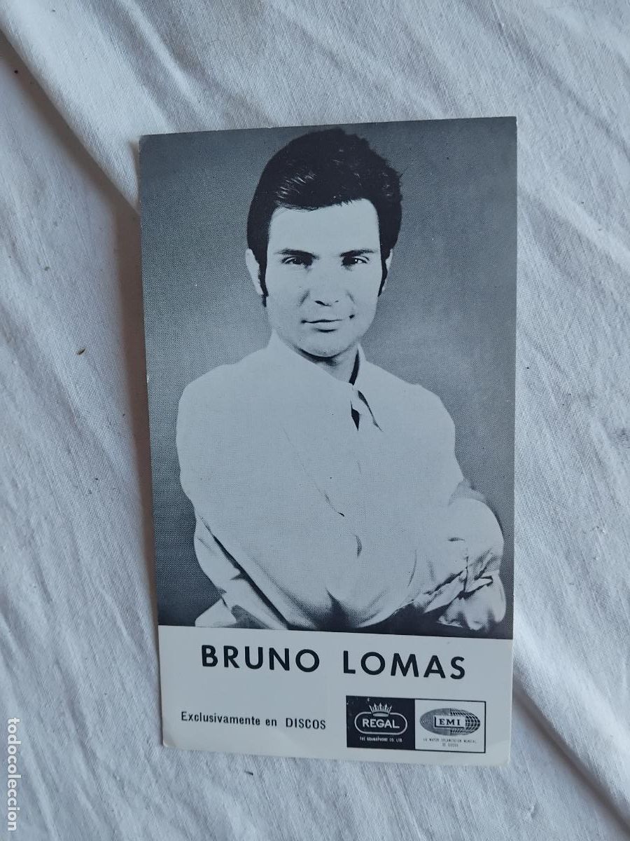 Fotos de Cantantes: BRUNO LOMAS. FOTO PUBLICITARIA EMI REGAL.