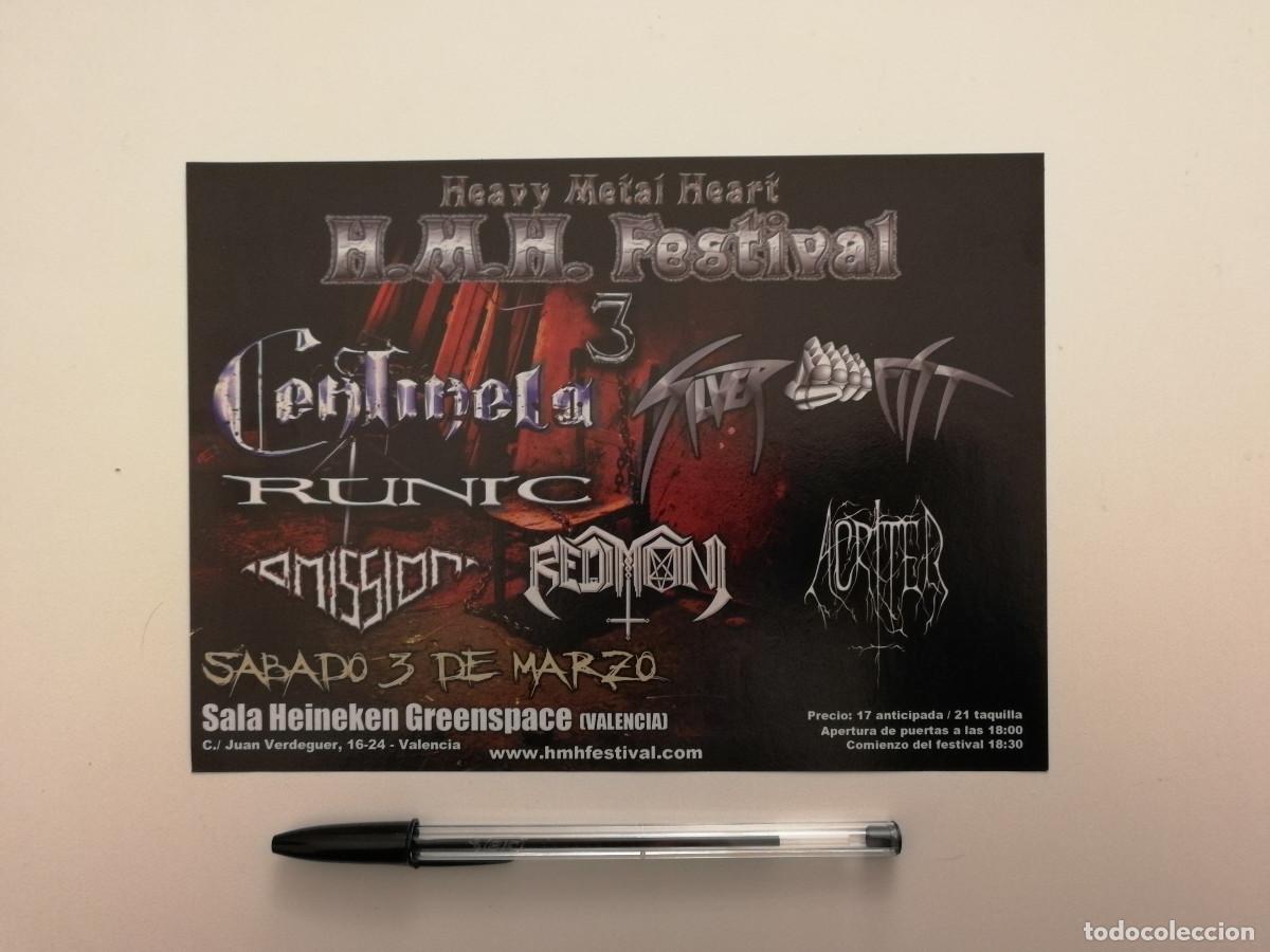 Fotos de Cantantes: ANUNCIO ACARTONADO - HEAVY METAL HEART 3 FESTIVAL -MUSICA ROCK - PUBLICIDAD - CENTINELA-RUNIC