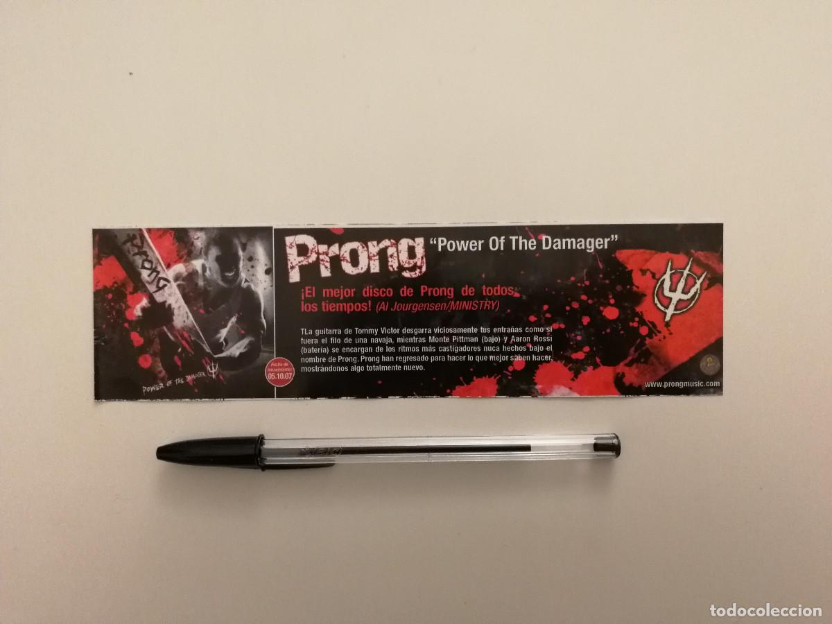 Fotos de Cantantes: ANUNCIO ACARTONADO - PRONG - MUSICA HEAVY METAL - PUBLICIDAD - POWER OF THE DAMAGER