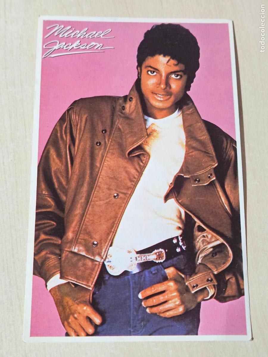 Fotos de Cantantes: Michael Jackson: Prodeco N&ordm; 15 ,Serie Artistas color a&ntilde;o 1984, medidas 27 X 18cm,