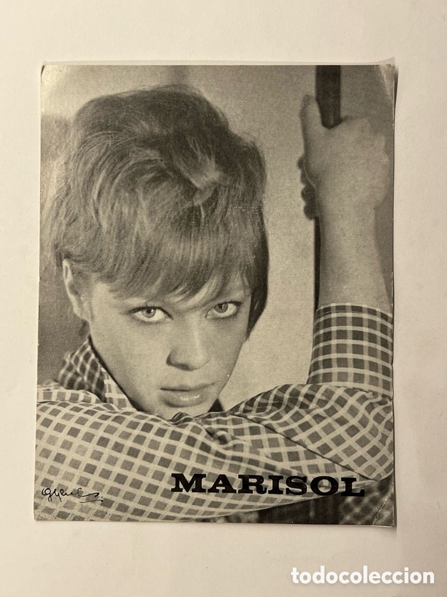 Fotos de Cantantes: MARISOL. Postal publicitaria Discos Zafiro. Reverso Discogr&aacute;fia