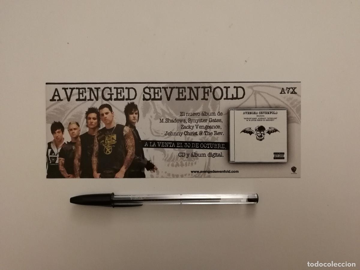 Photos de Chanteurs et Chanteuses: ANUNCIO ACARTONADO - AVENGED SEVENFOLD - MUSICA - HEAVY METAL ROCK - PUBLICIDAD