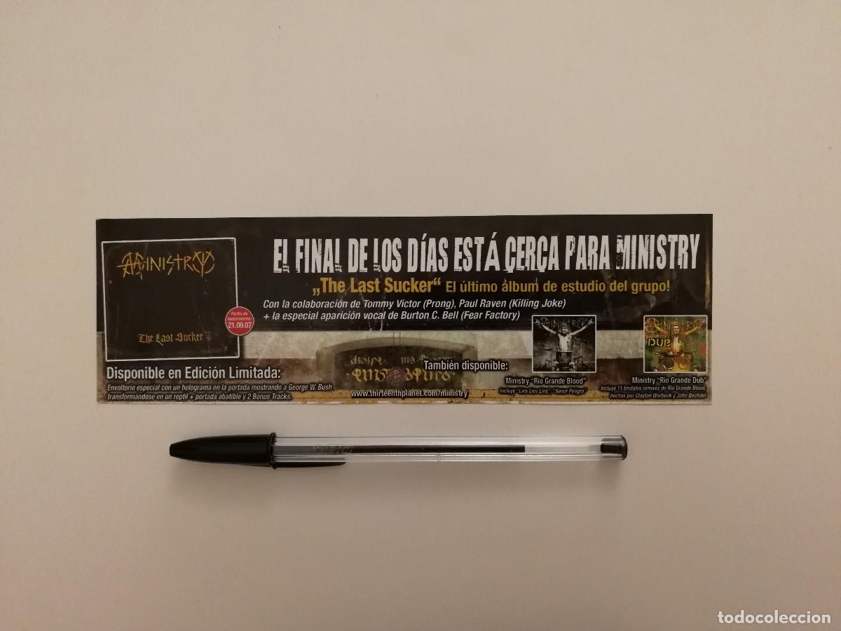 Fotos de Cantantes: ANUNCIO ACARTONADO - MINISTRY THE LAST SUCKER - MUSICA - HEAVY METAL - PUBLICIDAD