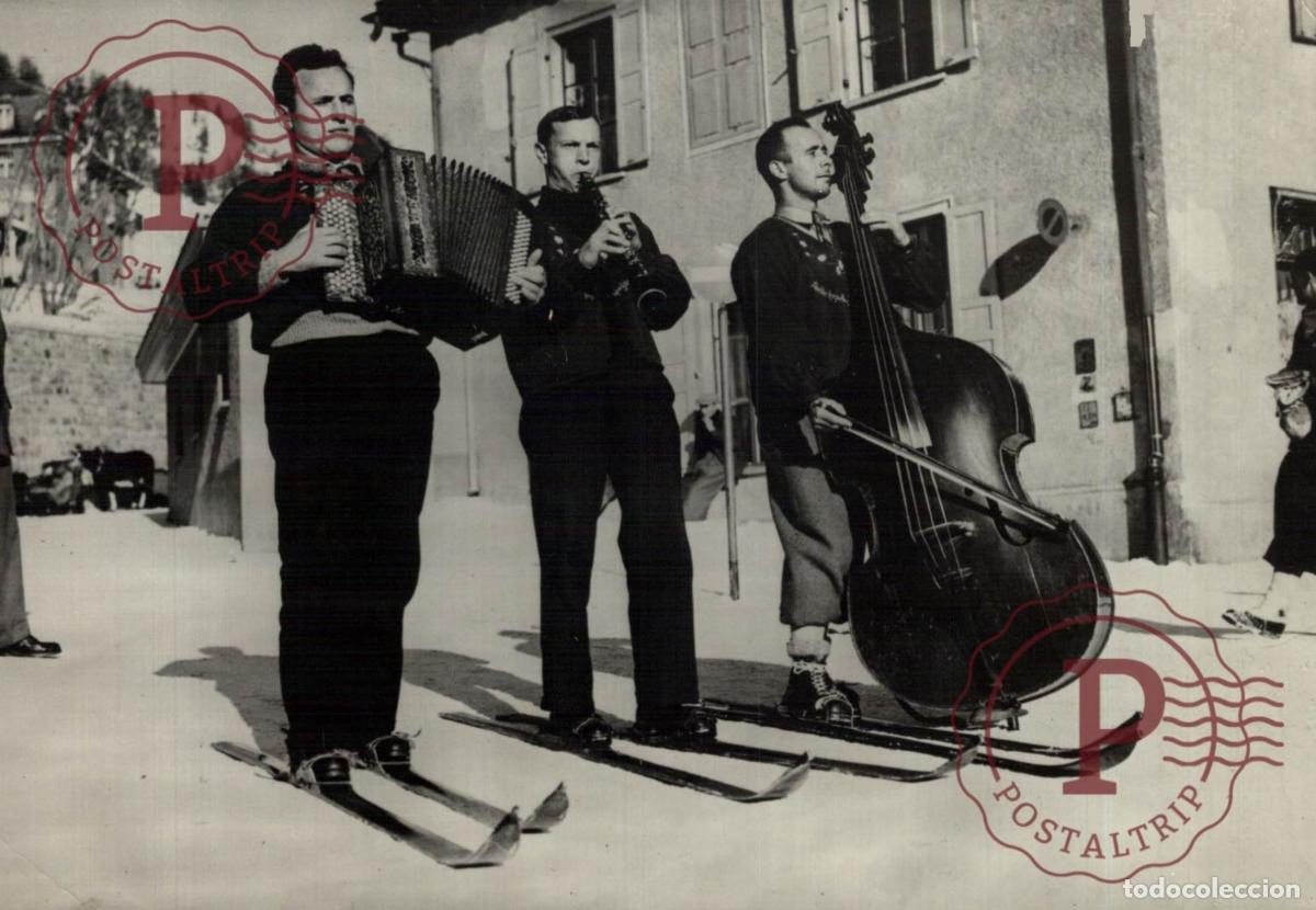 Fotos de Cantantes: ST SAINT MORITZ MUSICIENS EN SKIS 1938 18*13CM MUSICA MUSIQUE MUSIC MUZIEK