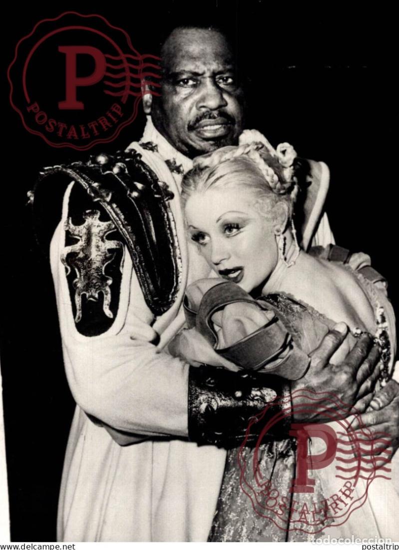 Fotos de Cantantes: PAUL ROBESON MARY URE DEFENSE DE LA PAIX PAS MUSIQUE JAZZ CHANTEUR NOIR 18*12CM