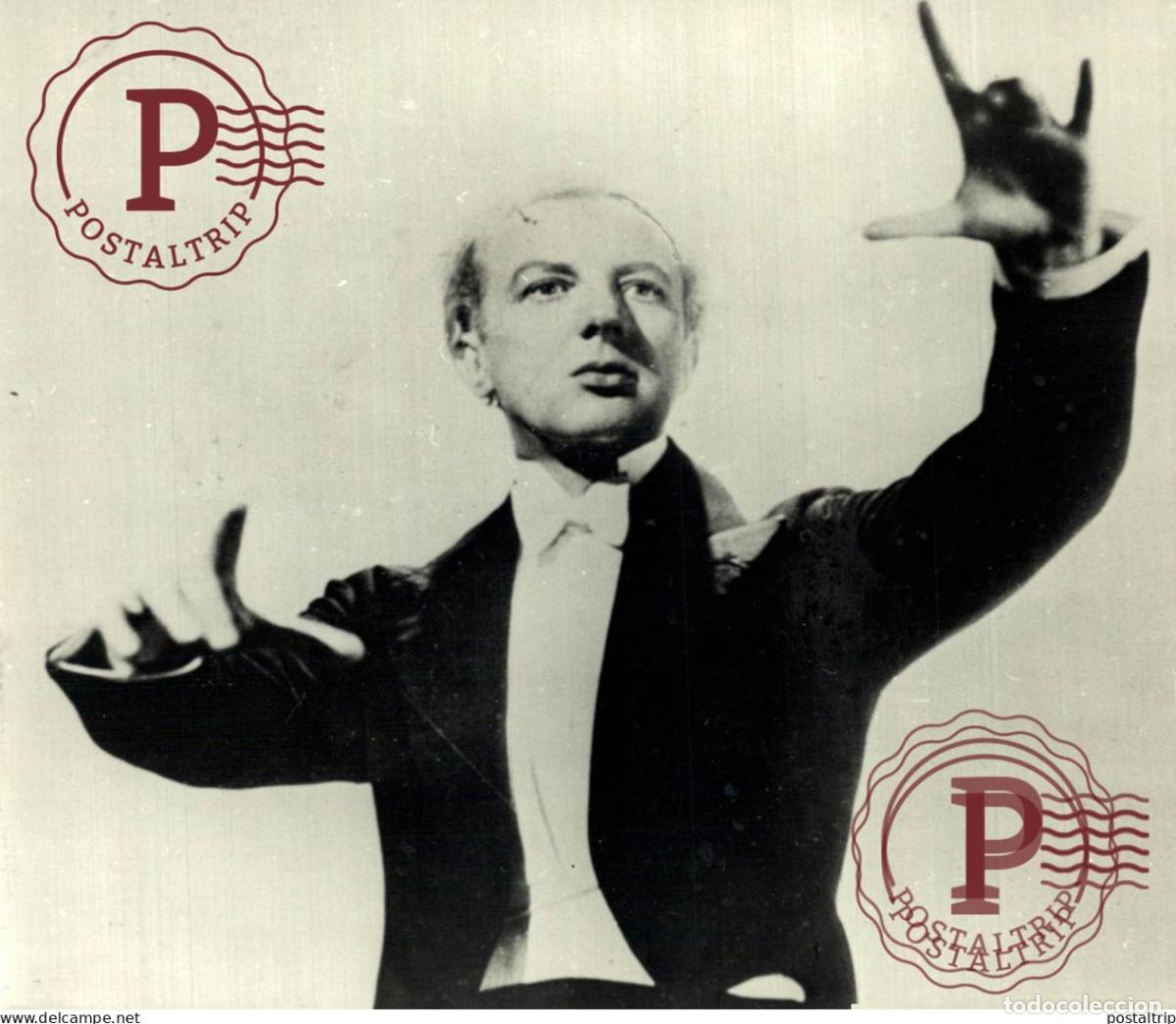 Fotos de Cantantes: LATER PRINT LEOPOLD STOKOVSKI CHEF ORCHESTRE 18*16CM MUSICA MUSIQUE MUSIC MUZIEK