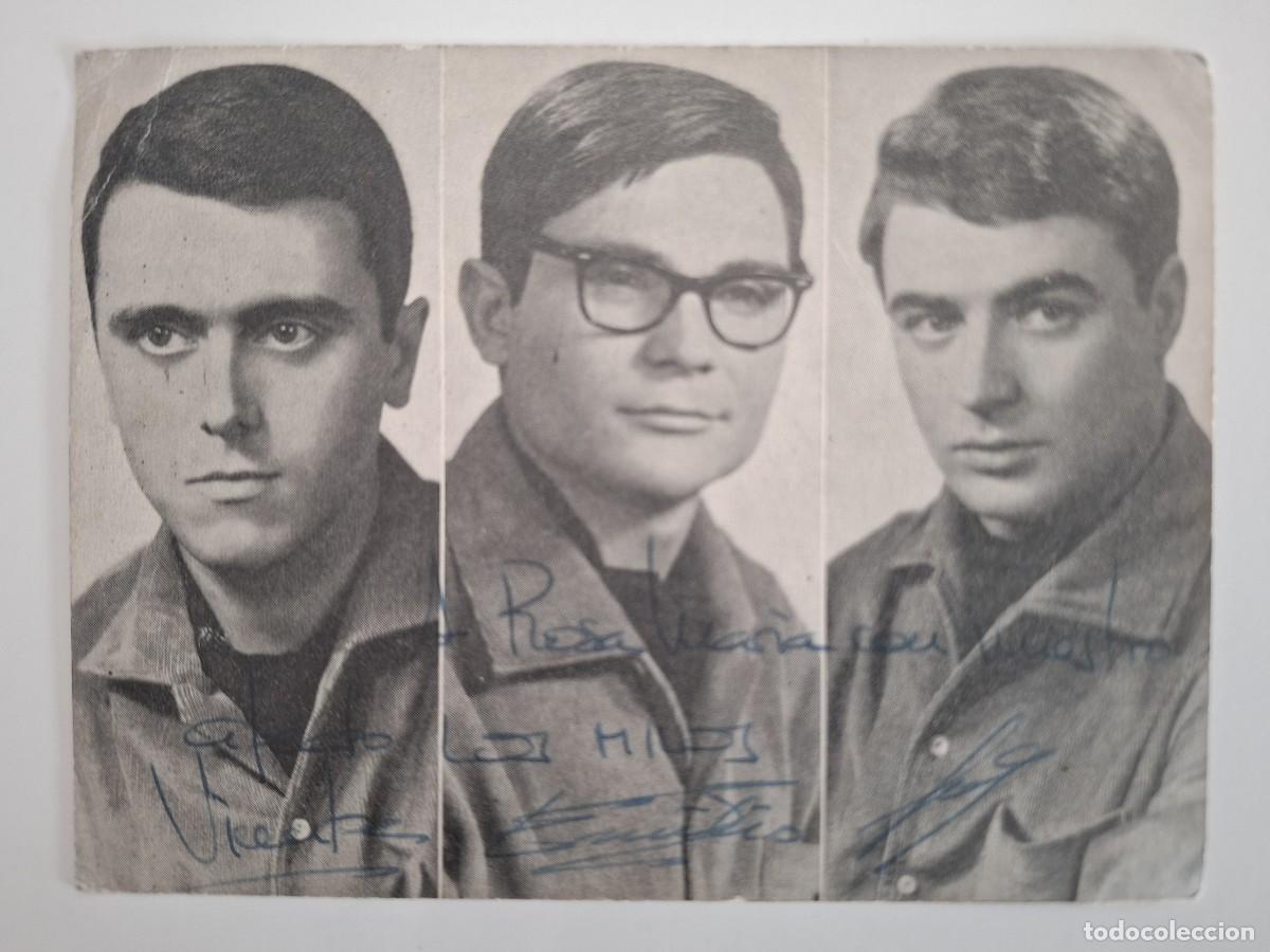 Fotos de Cantantes: TARJETA GRUPO MUSICAL LOS MILOS AUTOGRAFOS BRUNO LOMAS VALENCIA RV 2828