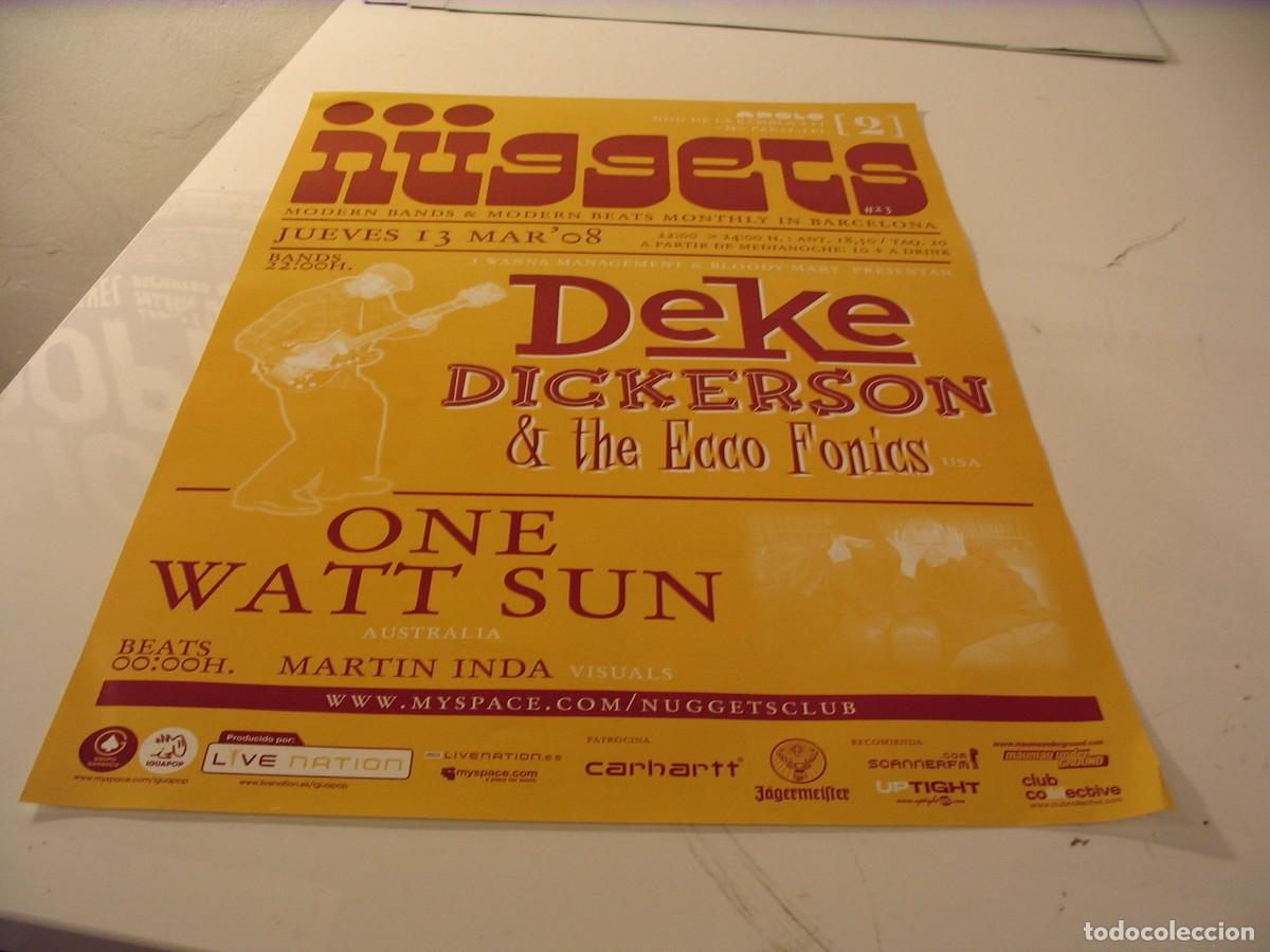Fotos de Cantantes: DEKE DICKERSONONE WATT SUN CARTEL ORIGINAL 2008 Barcelona GIRA TOUR 42x30