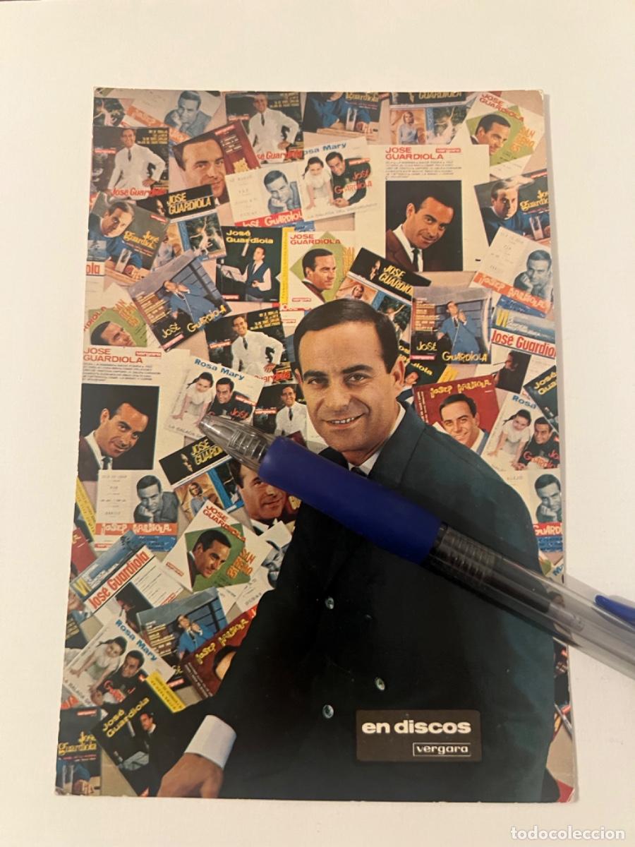 Fotos de Cantantes: Tarjeta postal tema musical Exitos de JOS&Eacute; GUARDIOLA en discos VERGARA